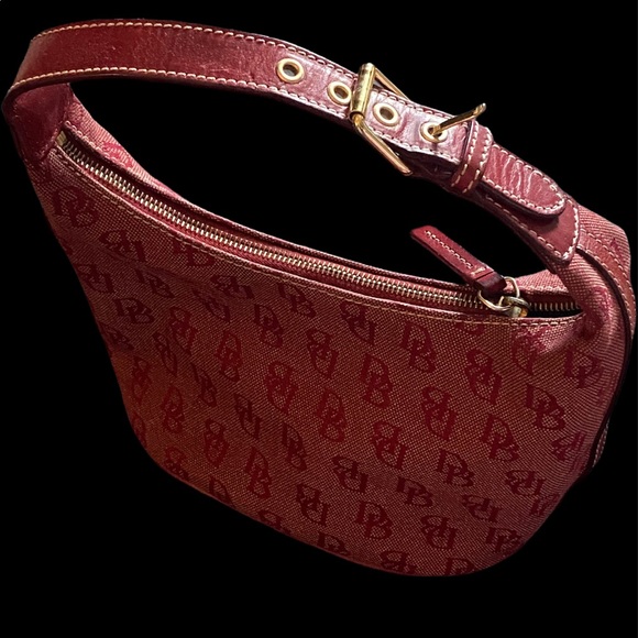 Red Dooney & Bourke Leather & Canvas Signature Bag - Picture 4 of 11